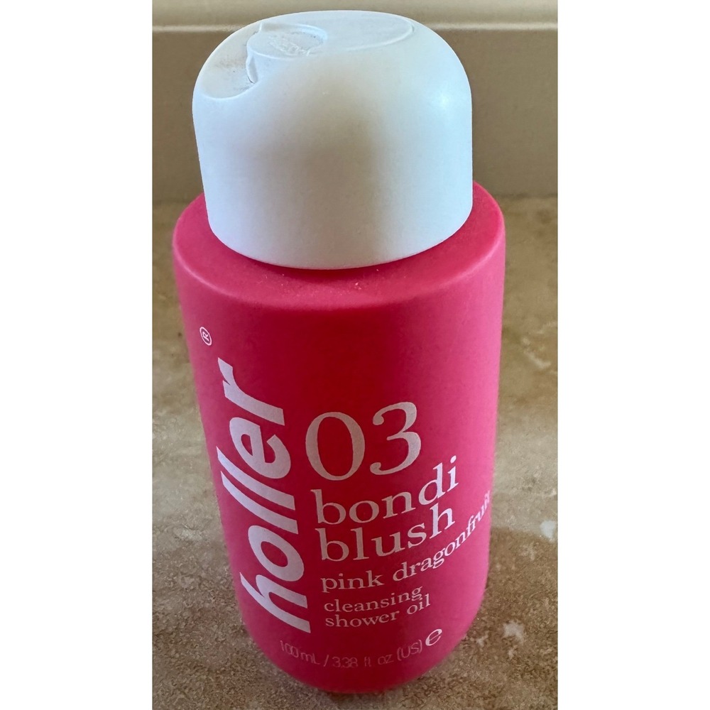 Holler and Glow Bondi Blush Shower Oil 3.38oz Pink Dragonfruit Cleanse Hydrate